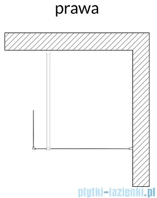 Clusi Ares kabina Walk-in z ścianką boczną 90x200 cm prawa przejrzyste 3329ARE90P