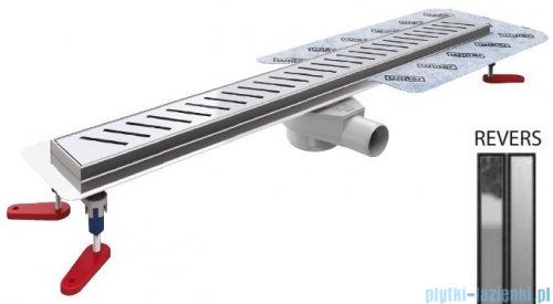 Wiper New Premium Revers Odpływ liniowy z kołnierzem 80 cm syfon drop 50 mat 500.0255.03.080