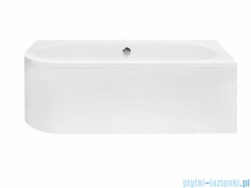 Besco Avita 170x75cm wanna asymetryczna prawa + obudowa + czarny syfon #WAA-170-NP/OAA-170-NS/19977