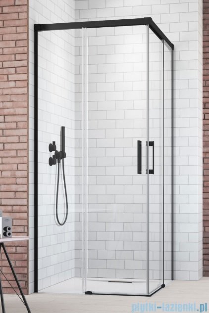 Radaway Idea Black Kdd kabina 90x90cm szkło przejrzyste UltraClear 