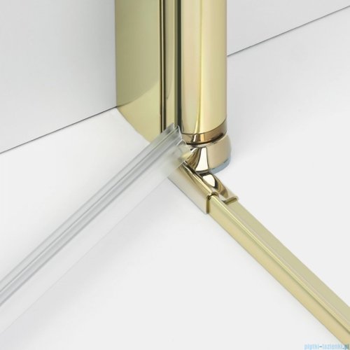 New Trendy New Soleo Light Gold 80x110x195 cm kabina wspornik prosty złoty połysk/szkło przejrzyste K-1837-WP