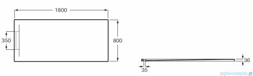 Roca Pyros 180x80cm brodzik prostokątny kompozyt Stonex szary łupek AP90170832003200