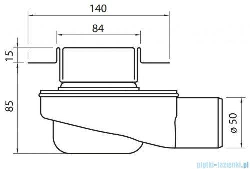 Wiper New Premium Revers Odpływ liniowy z kołnierzem 50 cm syfon drop 35 mat 500.0253.03.050
