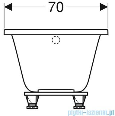 Geberit Selnova Square wanna prostokątna 160x70cm 554.382.01.1