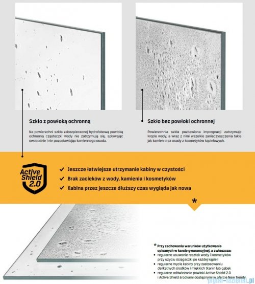 New Trendy Eventa Black Chrome kabina prysznicowa prostokątna 130x100x200 cm lewa przejrzyste czarny połysk EXK-6244
