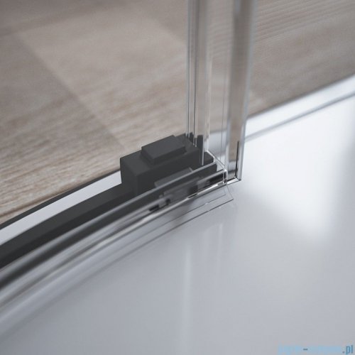 Radaway Idea Black Pdd kabina 90x90cm szkło czarny mat/szkło przejrzyste 387139-01-01/387140-54-01