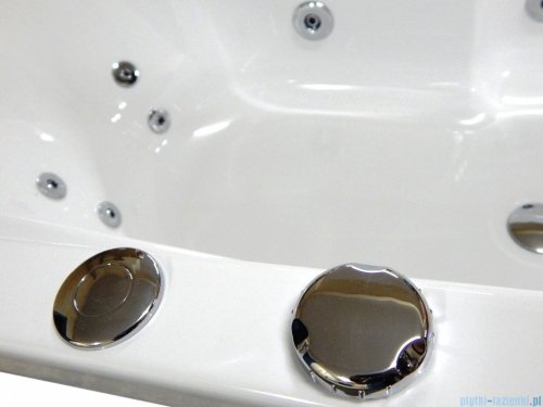 Riho Lusso 170x75cm wanna prostokątna z hydromasażem Pneumatic lewa + nogi + syfon BA18-PNE-L