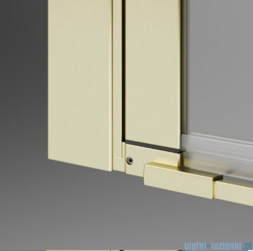 Radaway Nes 6 KDD B Brushed Light Gold kabina walk-in 90cm lewa szczotkowane jasne złoto szkło przejrzyste 10024090-98-01L