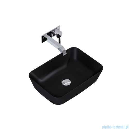 Elita Reni umywalka nablatowa ceramiczna 45x32cm Ceram Black 145058