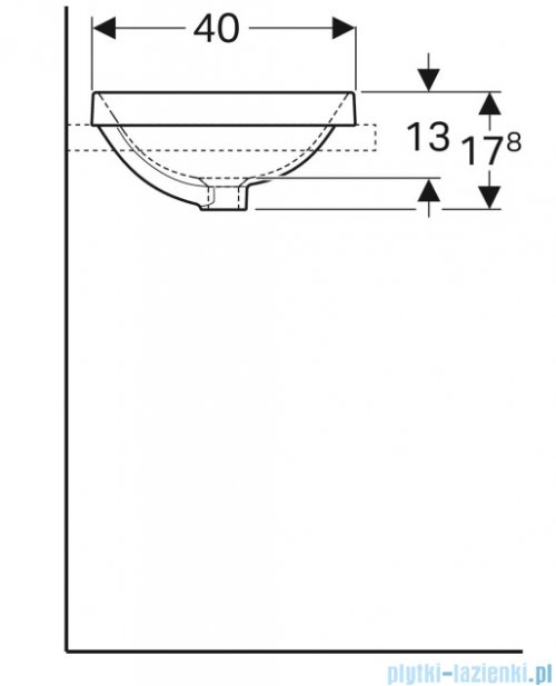 Geberit VariForm Umywalka owalna wpuszczana w blat 55x40cm 500.716.01.2