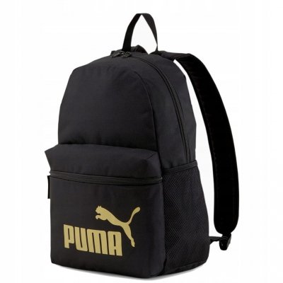 Plecak szkolny jednokomorowy Puma czarny, Odcienie żółtego i złota