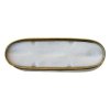 Gałka meblowa marmurowa Chic Antique - złoto-biała