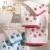 Komplet ręczników Tac - Pink Flowers - 3 szt. - różowy niebieski