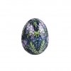 Dekoracyjne jajko Belldeco Fiore Blue wys. 10 cm