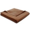Koc Biederlack 100% bawełna - Pure Cotton - brązowy