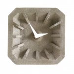 Zegar betonowy stojący KONKRET - biały 10 cm