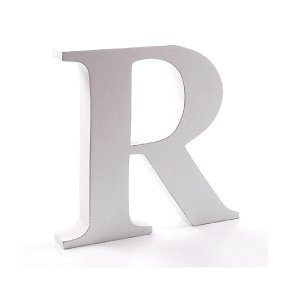 Litera dekoracyjna duża - R - biała