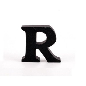 Litera ozdobna mała - R - czarna