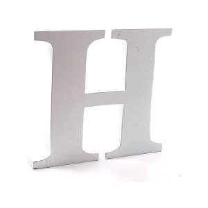 Litera dekoracyjna duża - H - biała