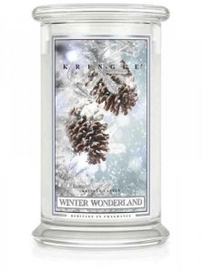 Kringle Candle - Winter Wonderland - duży, klasyczny słoik (623g) z 2 knotami
