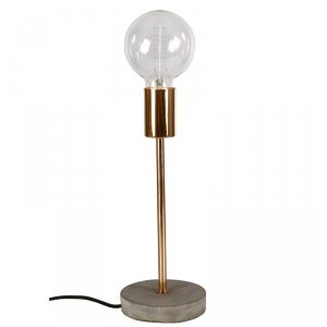 Lampa stołowa z betonu - Bello - miedziana