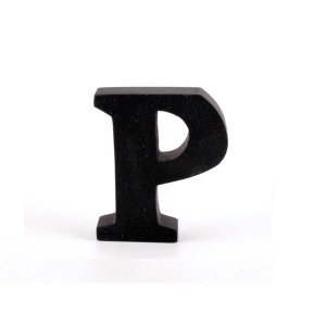 Litera ozdobna mała - P - czarna
