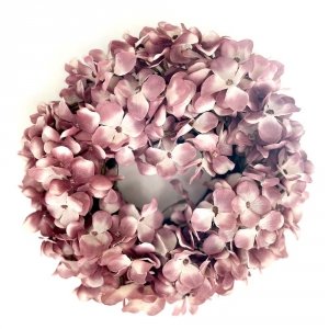 Wianek dekoracyjny hortensja fiołkowa - średnica 32 cm