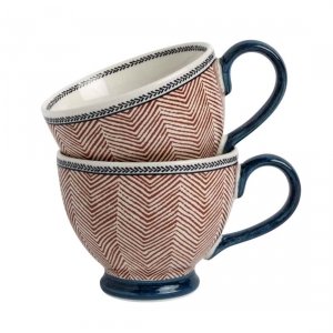 Laura Ashley Hedingham Edwin Blue Terra - kubki 400 ml - 2 szt.