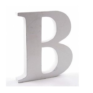 Litera dekoracyjna duża - B - biała