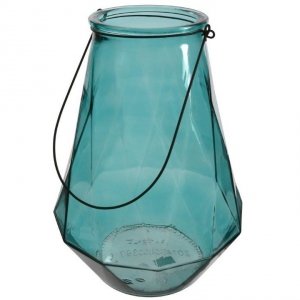 Lampion Glass - niebieski 36,5 cm