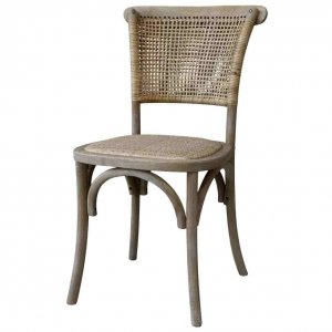 Krzesło z rattanowym siedziskiem Chic Antique French
