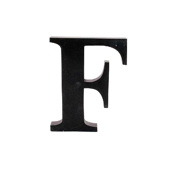 Litera ozdobna duża - F - czarna