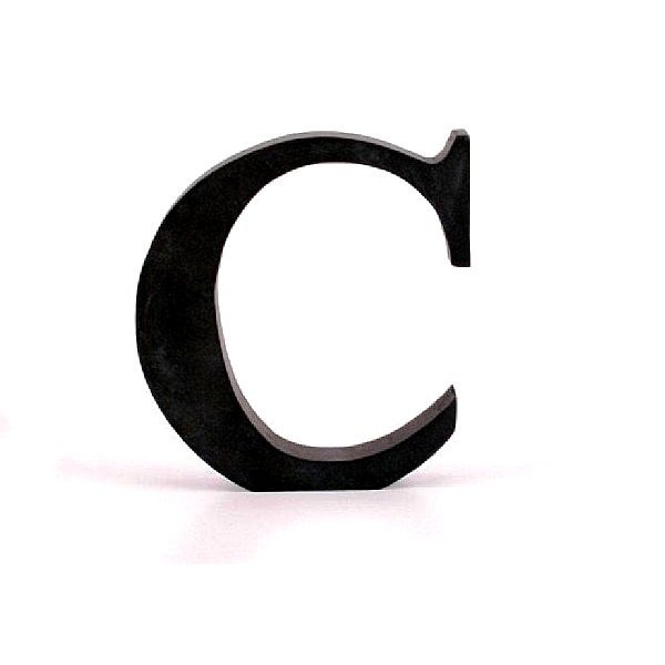 Litera ozdobna duża - C - czarna