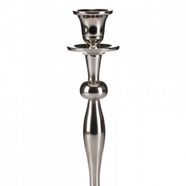 Świecznik Aluro VIRA srebrny - wys. 27,5 cm