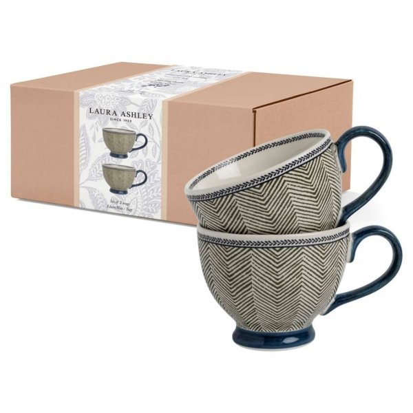 Laura Ashley Hedingham Edwin Blue Sage - komplet 2 kubków 400 ml