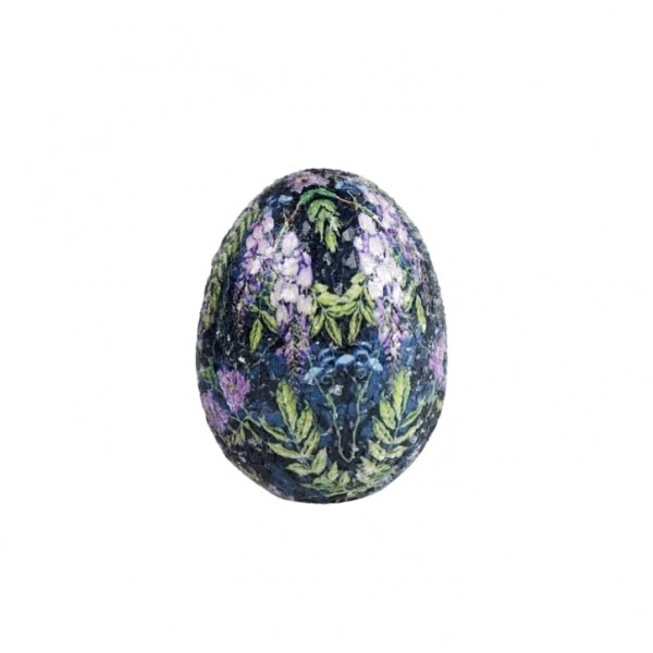 Dekoracyjne jajko Belldeco Fiore Blue wys. 10 cm