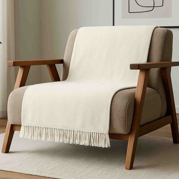 Narzuta na fotele i kanapy MOCA DESIGN - ecru