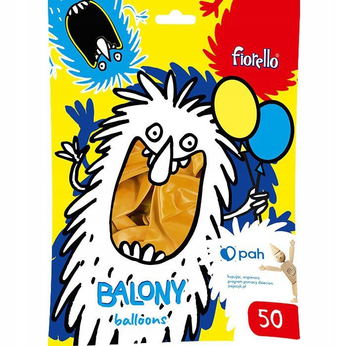 Balony 10` metalizowane ZŁOTE (50szt.) 170-2632 FIORELLO