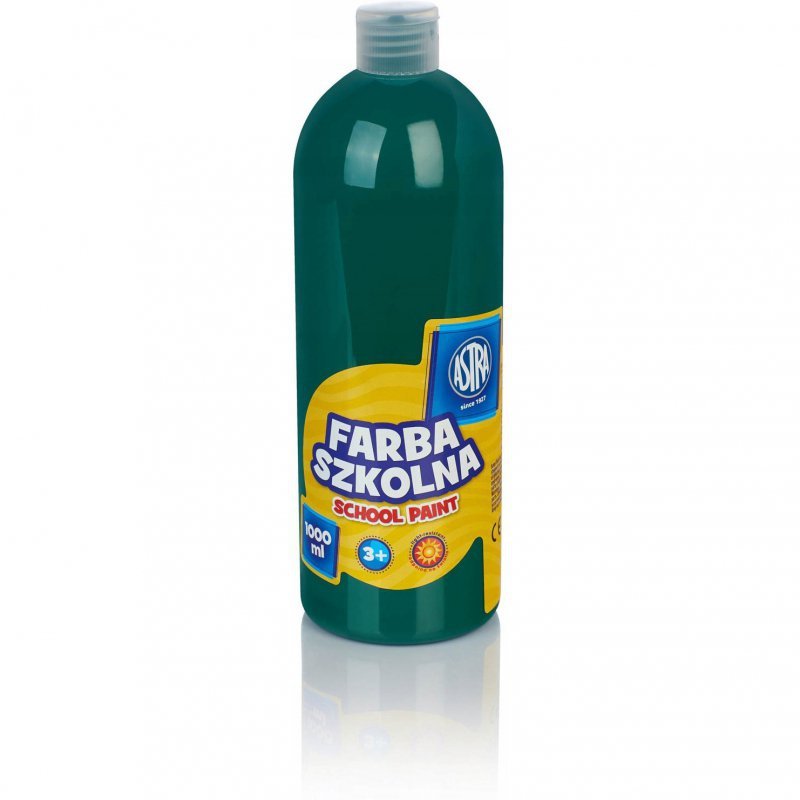 Farba plakatowa szkolna 1000ml ciemna zielona 301217052 ASTRA