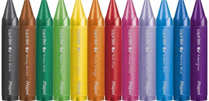 Kredki COLORPEPS świecowe JUMBO 12 kolorów 861311 MAPED