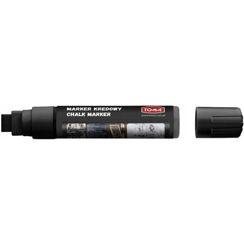 Markery kredowe końcówka 15x8mm czarne TO-290 32 TOMA