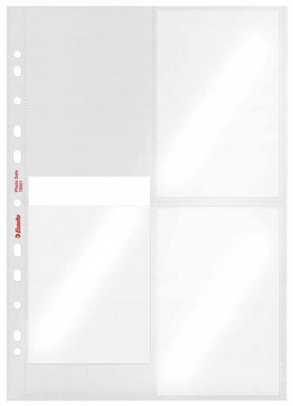 Koszulki krystaliczne na zdjęcia 10x15cm pionowe 80mic 10 sztuk 78001 ESSELTE