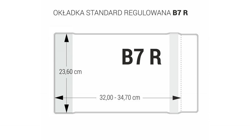 Okładki regulowane na książki i zeszyty B7 bezbarwne 5 sztuk 23,6x32-34,7cm OZB5-41 BIURFOL