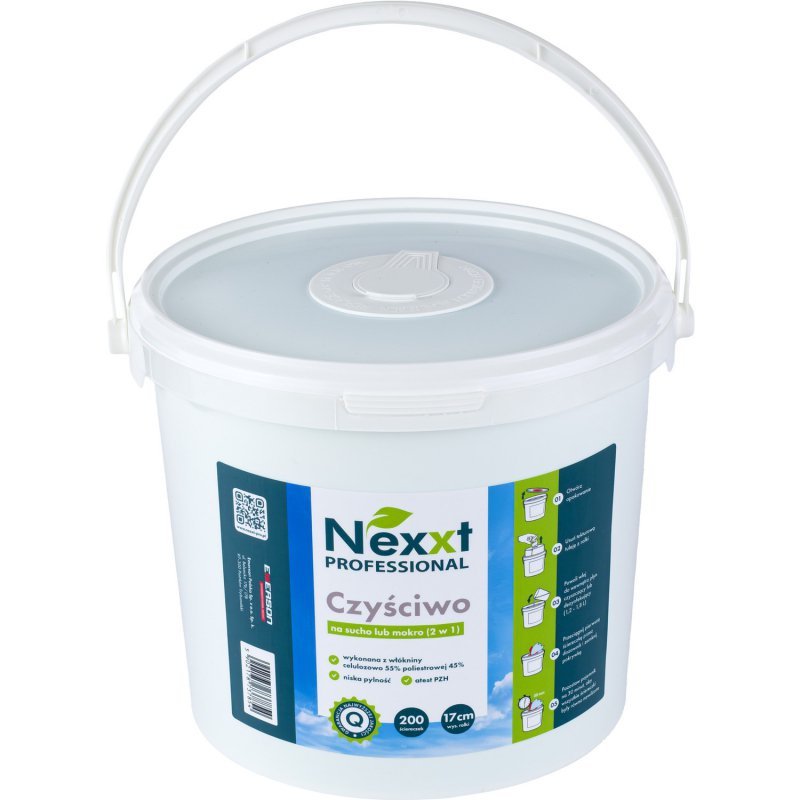 Ręcznik czyściwo na sucho lub mokro w wiaderku 68mb 68g/m2 NEXXT CH-rl68mbczysfibux04