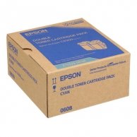 Epson oryginalny toner C13S050608, cyan, 15000s, Epson Aculaser C9300N, Dual pack dwupack
