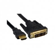Video Kabel DVI(18+1)-HDMI, M/M2m, pozłacane końcówki, czarny, No Name