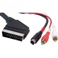 Audio/video kabel Scart-Cinch(2x) + S-video, M/M 5m