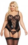 SoftLine Collection 1 Jessica czarny gorset 1897 plus size PROMO