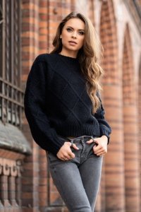 Merribel Xmasin Black sweter