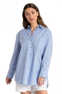 LaLupa LA079 Koszula klasyczna do spania i na dzień - niebieska